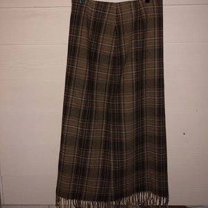 Brown Wool Skirt Made In Italy Size 8